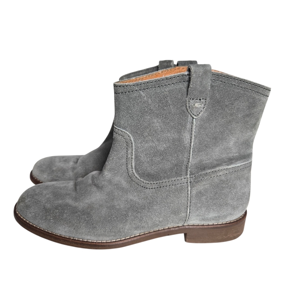 Madewell The Pull-On Otis Ankle‎ Suede Boot Techno Grey